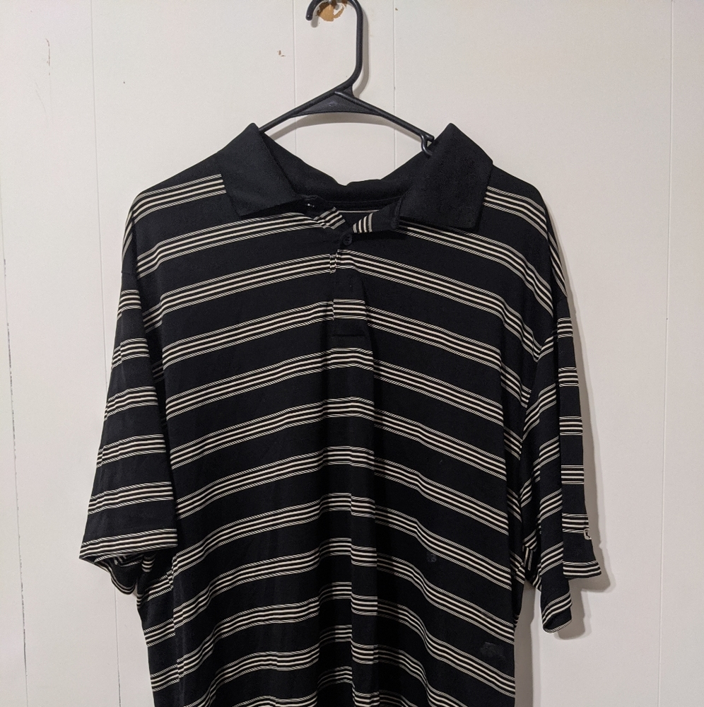 Black and cream men's polo
